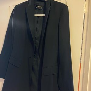 dana buchman sz. 2 (but fits like a 6) long blazer